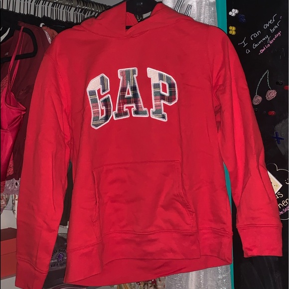 GAP Tops - GAP logo hoodie, plaid